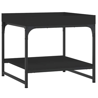 Tavolino da Salotto Nero 49,5x49,5x45 cm in Legno Multistrato | homemem39
