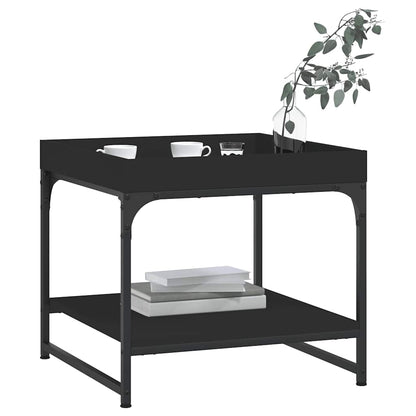 Tavolino da Salotto Nero 49,5x49,5x45 cm in Legno Multistrato | homemem39