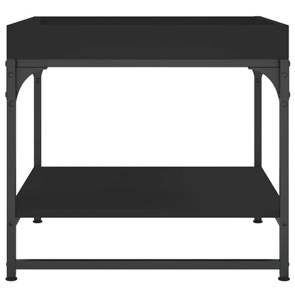 Tavolino da Salotto Nero 49,5x49,5x45 cm in Legno Multistrato | homemem39