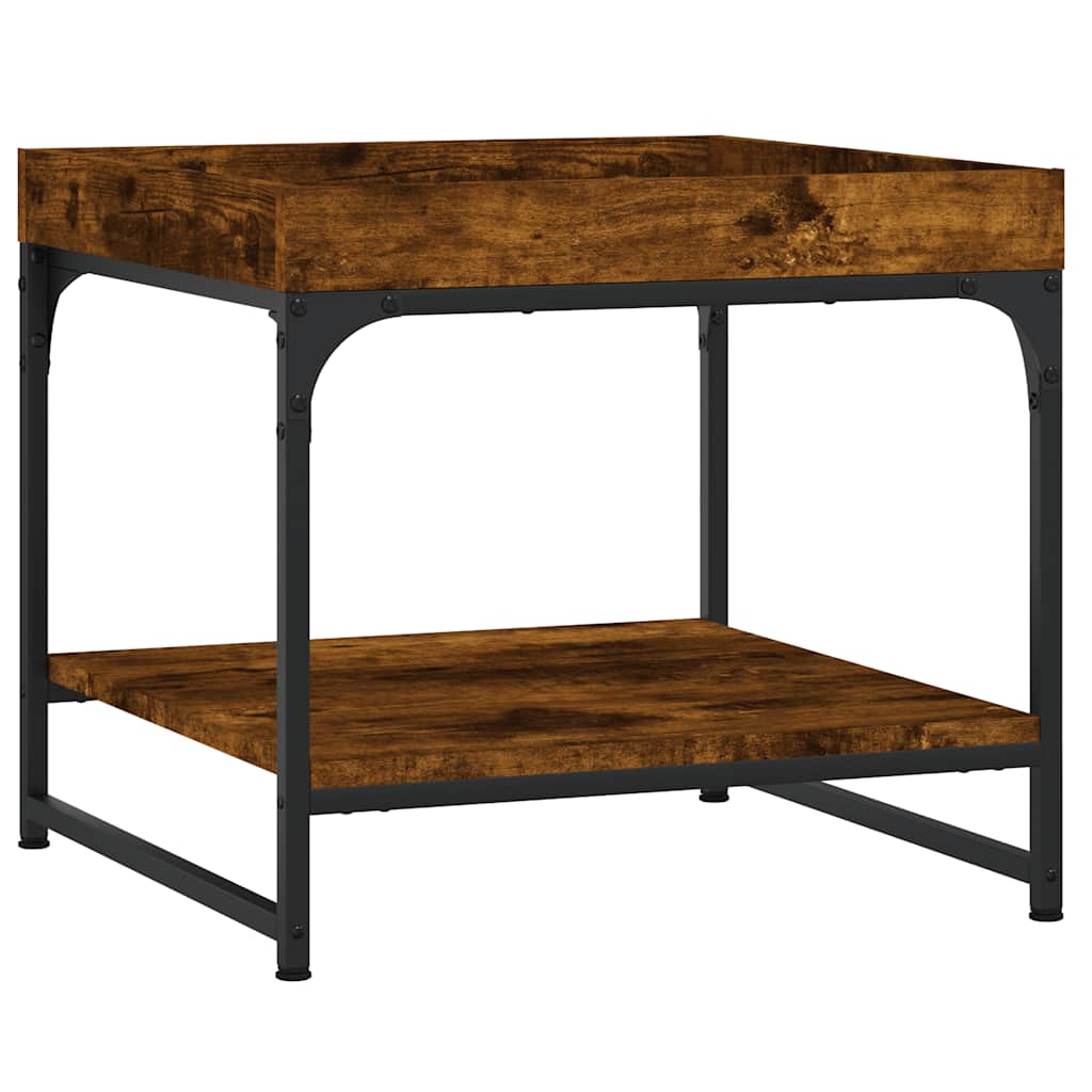 Tavolino Salotto Rovere Fumo 49,5x49,5x45 cm Legno Multistrato | homemem39