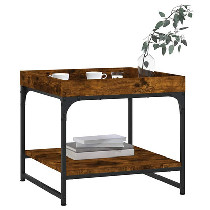 Tavolino Salotto Rovere Fumo 49,5x49,5x45 cm Legno Multistrato | homemem39