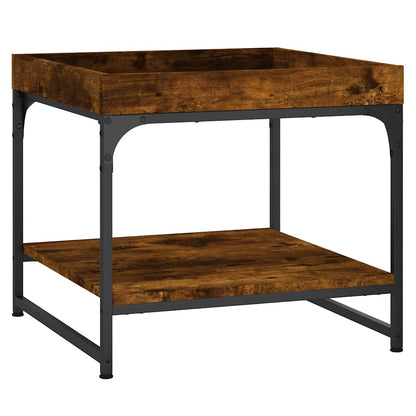 Tavolino Salotto Rovere Fumo 49,5x49,5x45 cm Legno Multistrato | homemem39