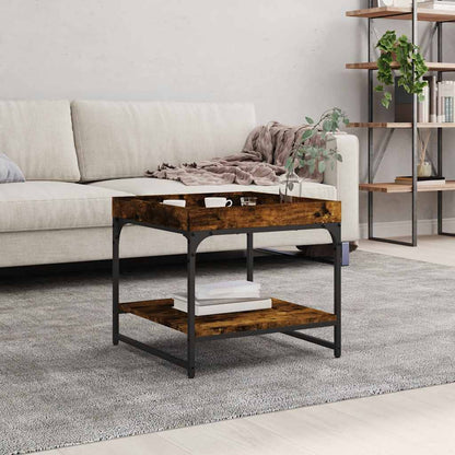 Tavolino Salotto Rovere Fumo 49,5x49,5x45 cm Legno Multistrato | homemem39