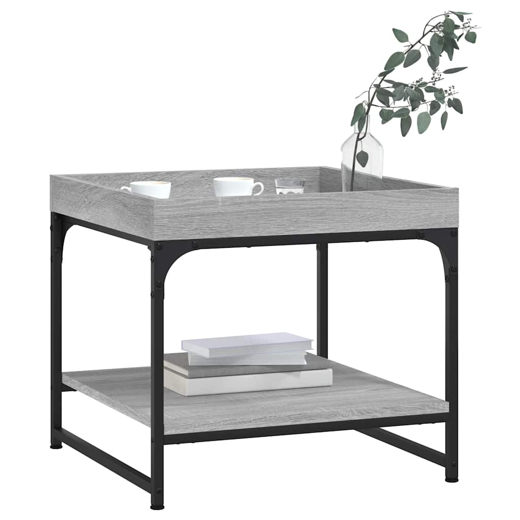 Tavolino Salotto Grigio Sonoma 49,5x49,5x45cm Legno Multistrato | homemem39
