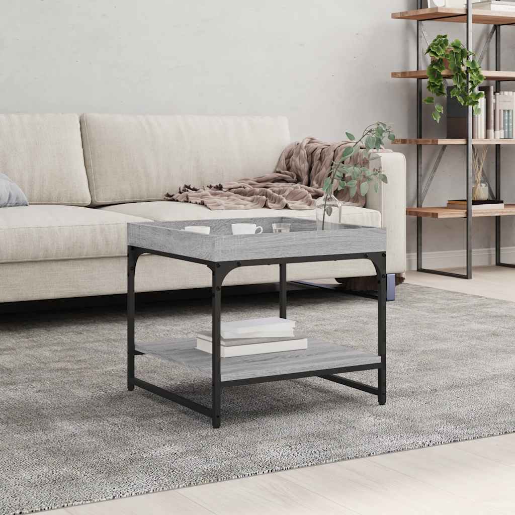 Tavolino Salotto Grigio Sonoma 49,5x49,5x45cm Legno Multistrato | homemem39