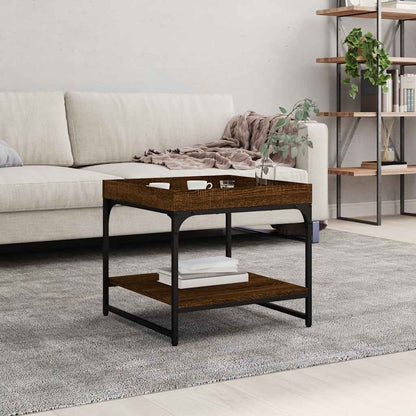 Tavolino Salotto Rovere Marrone 49,5x49,5x45 Legno Multistrato | homemem39
