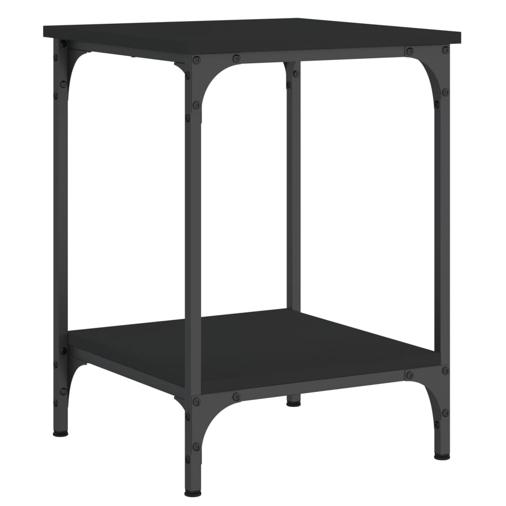 Tavolino da Salotto Nero 40x40x55 cm in Legno Multistrato | homemem39