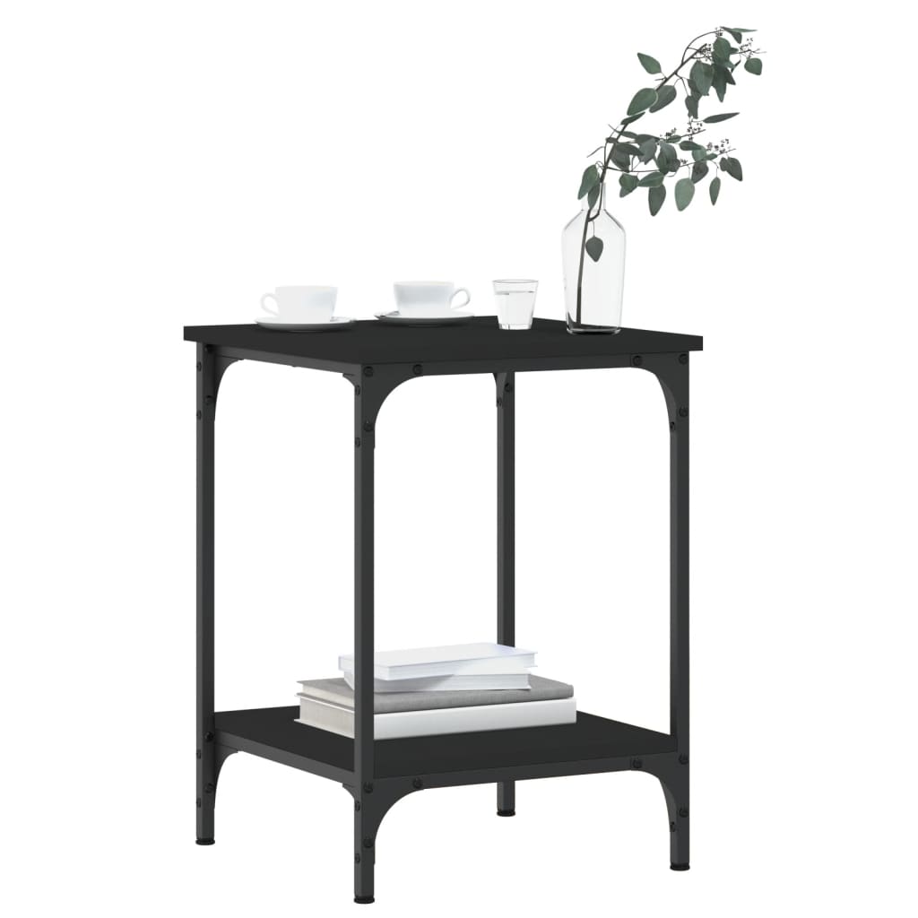 Tavolino da Salotto Nero 40x40x55 cm in Legno Multistrato | homemem39
