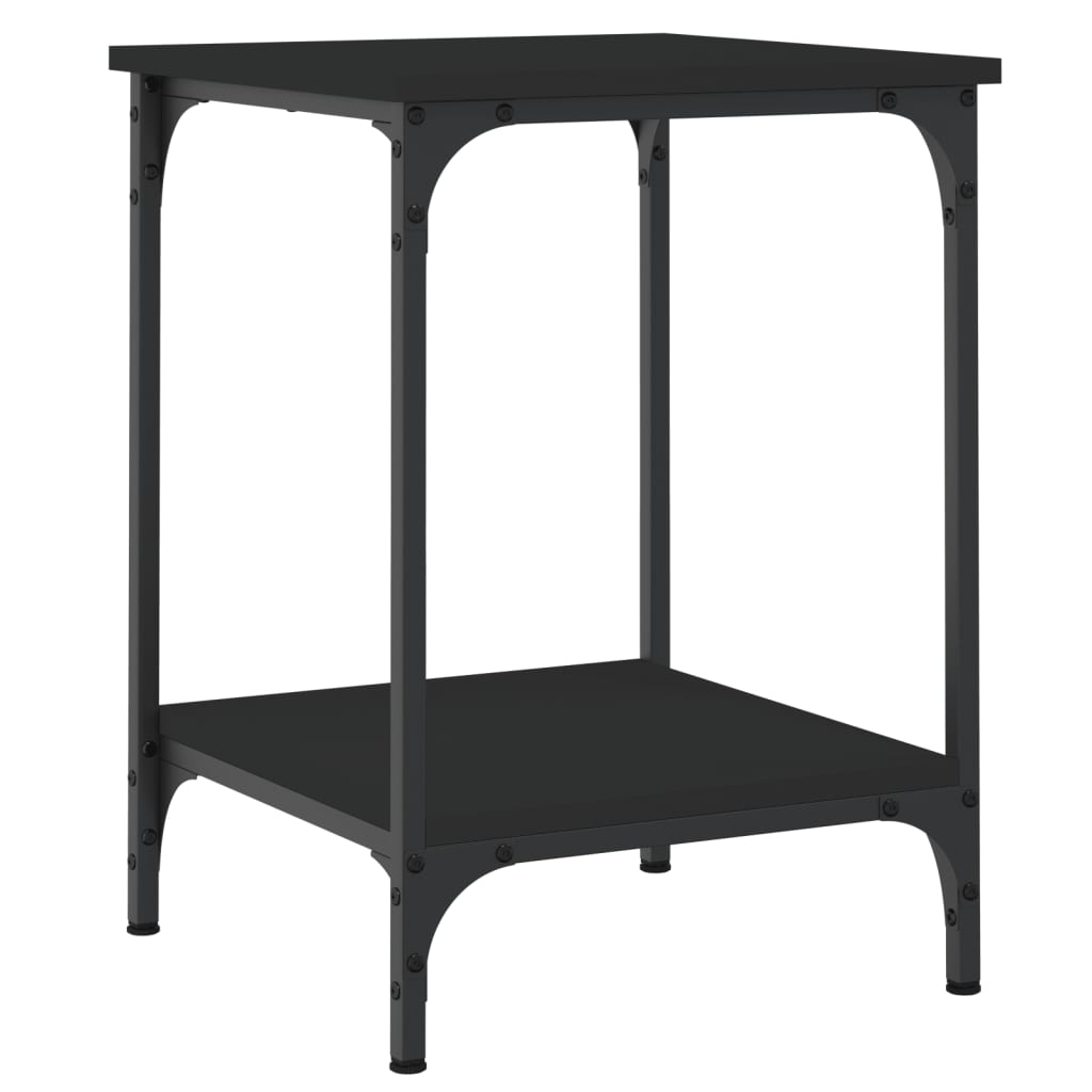 Tavolino da Salotto Nero 40x40x55 cm in Legno Multistrato | homemem39