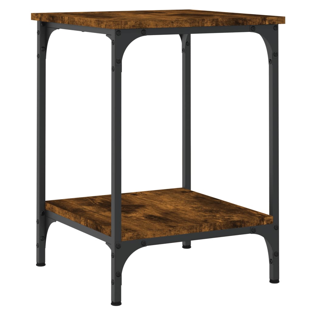 Tavolino da Salotto Rovere Fumo 40x40x55 cm Legno Multistrato | homemem39