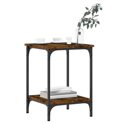 Tavolino da Salotto Rovere Fumo 40x40x55 cm Legno Multistrato | homemem39