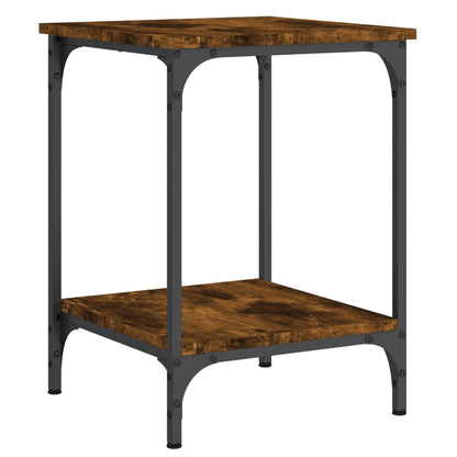 Tavolino da Salotto Rovere Fumo 40x40x55 cm Legno Multistrato | homemem39