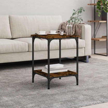 Tavolino da Salotto Rovere Fumo 40x40x55 cm Legno Multistrato | homemem39