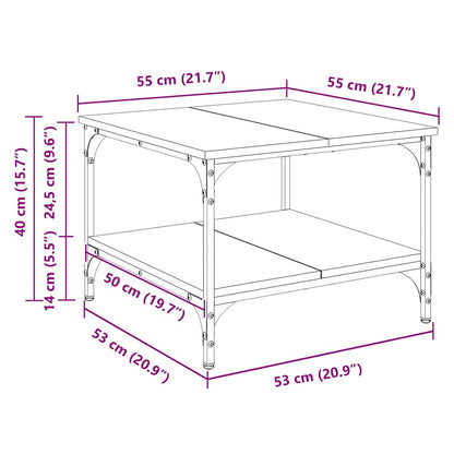 Tavolino da Salotto Rovere Sonoma 55x55x40 cm Legno Multistrato