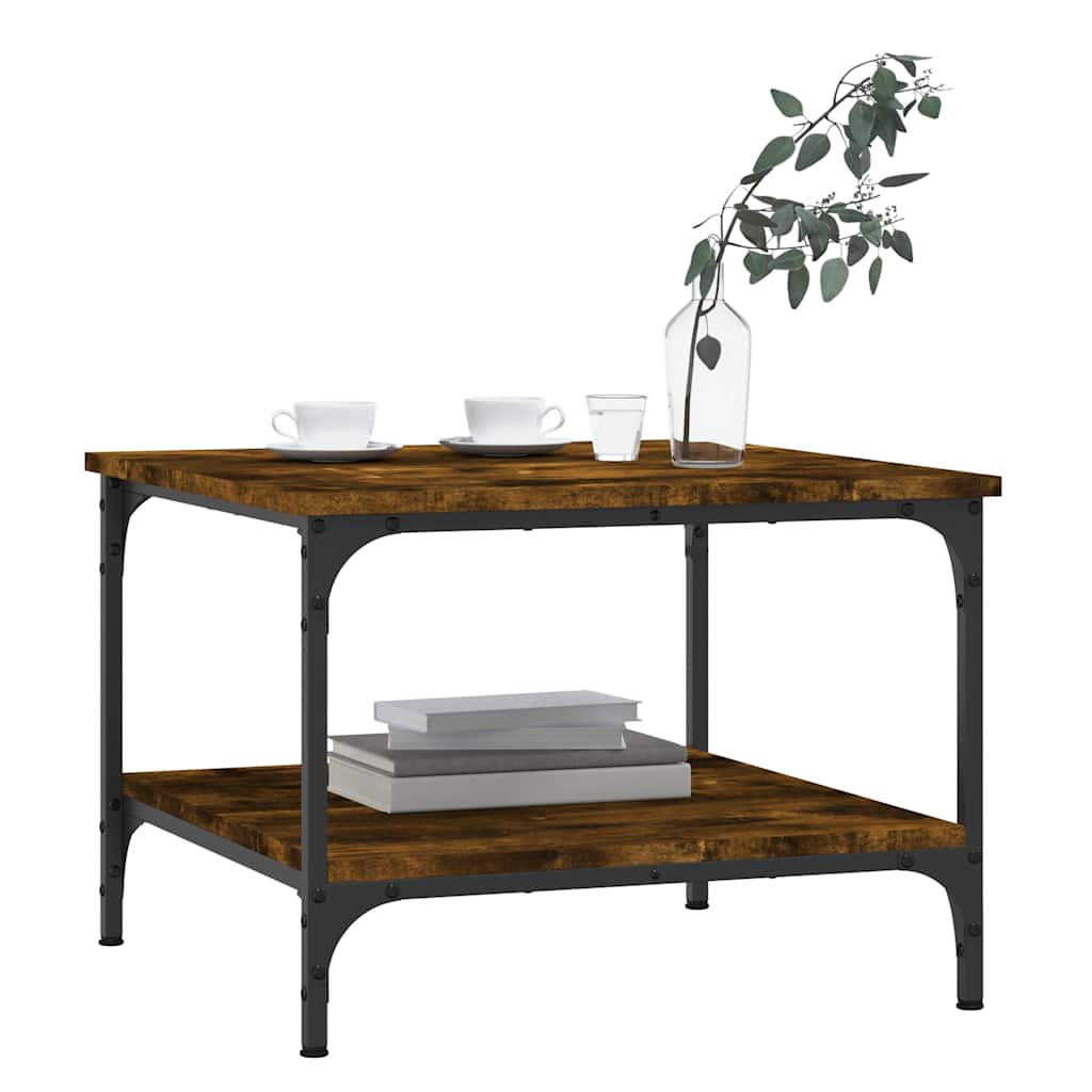 Tavolino da Salotto Rovere Fumo 55x55x40cm in Legno Multistrato | homemem39