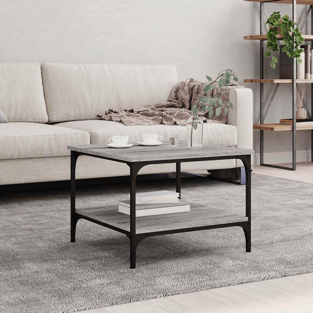 Tavolino da Salotto Grigio Sonoma 55x55x40 cm Legno Multistrato | homemem39