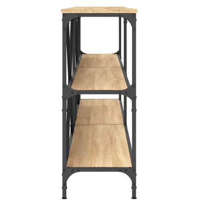 Tavolo Consolle Rovere Sonoma 200x30x75 cm Multistrato e Ferro | homemem39