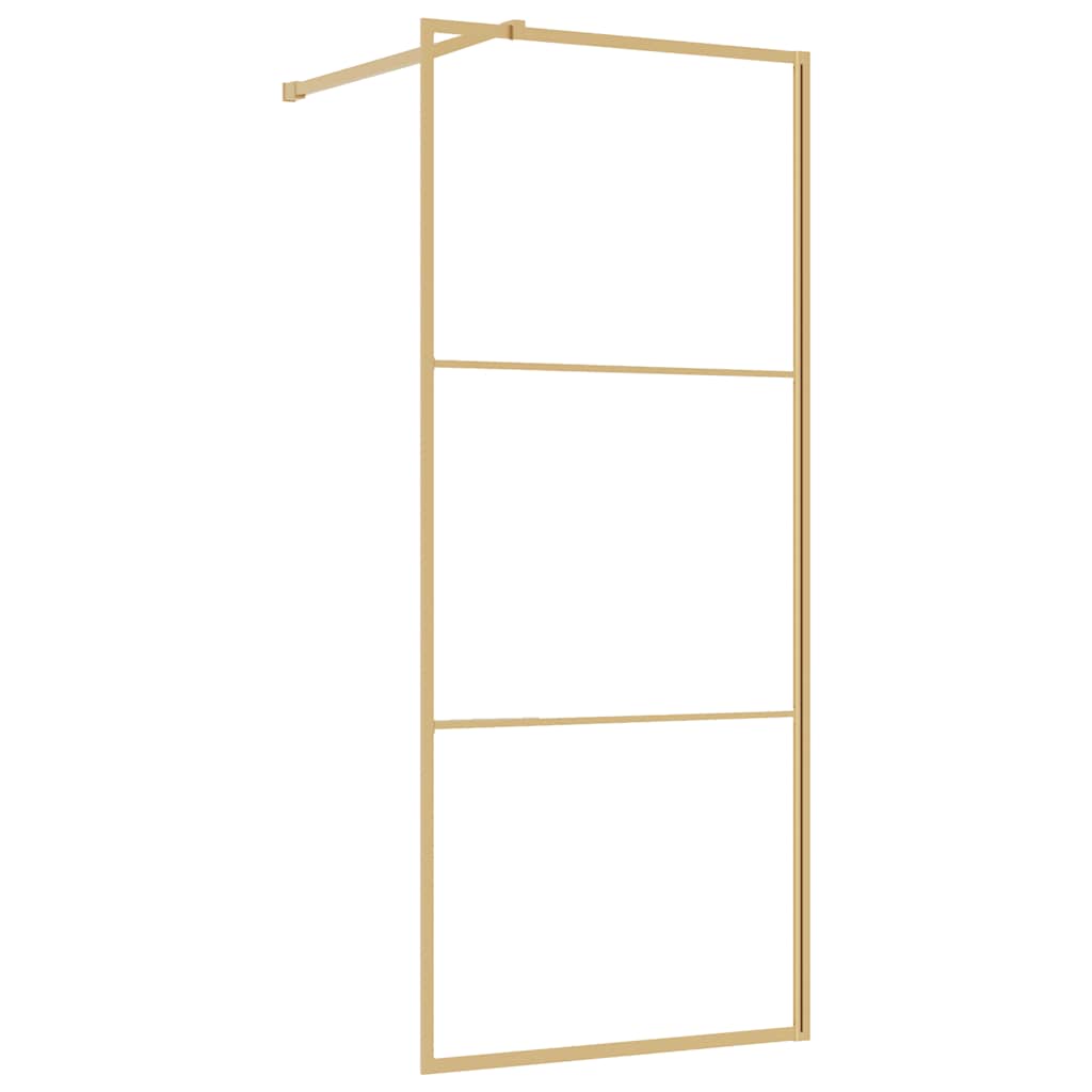 Parete per Doccia Walk-in Vetro Trasparente ESG 80x195 cm Oro | homemem39