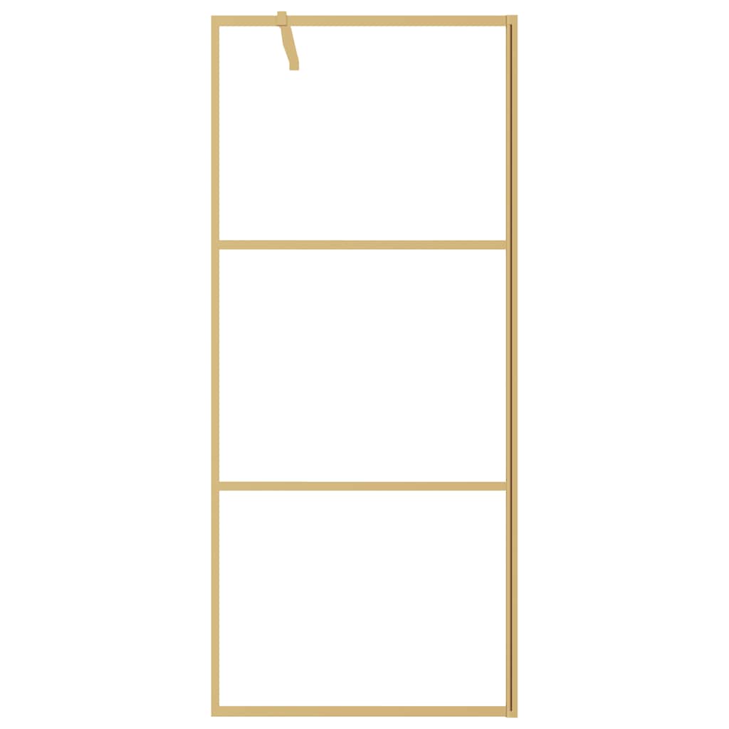 Parete per Doccia Walk-in Vetro Trasparente ESG 80x195 cm Oro | homemem39
