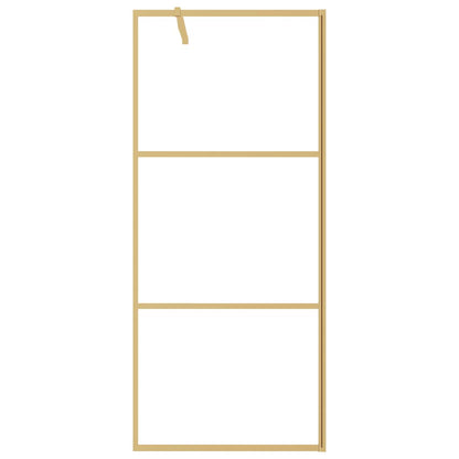 Parete per Doccia Walk-in Vetro Trasparente ESG 80x195 cm Oro | homemem39