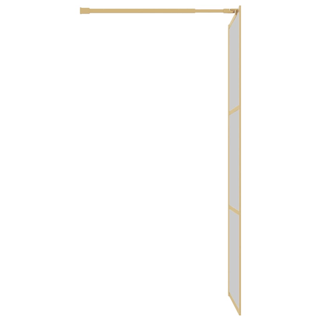 Parete per Doccia Walk-in Vetro Trasparente ESG 90x195 cm Oro