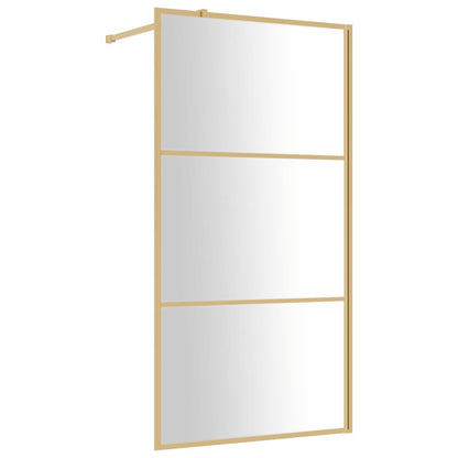 Parete per Doccia Walk-in Vetro Trasparente ESG 100x195 cm Oro