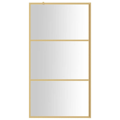 Parete per Doccia Walk-in Vetro Trasparente ESG 100x195 cm Oro