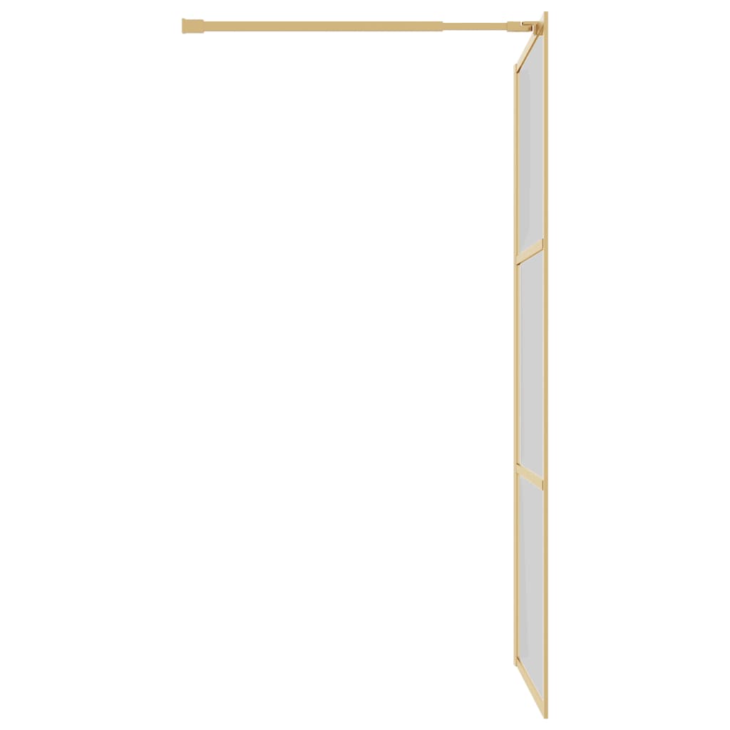 Parete per Doccia Walk-in Vetro Trasparente ESG 100x195 cm Oro