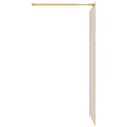 Parete per Doccia Walk-in Vetro Trasparente ESG 100x195 cm Oro