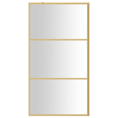 Parete per Doccia Walk-in Vetro Trasparente ESG 115x195 cm Oro