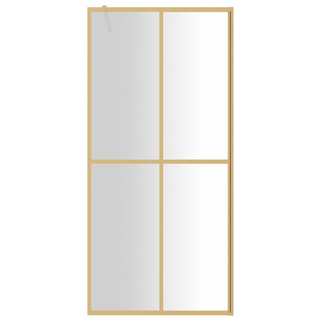 Parete per Doccia Walk-in Vetro Trasparente ESG 80x195 cm Oro - homemem39