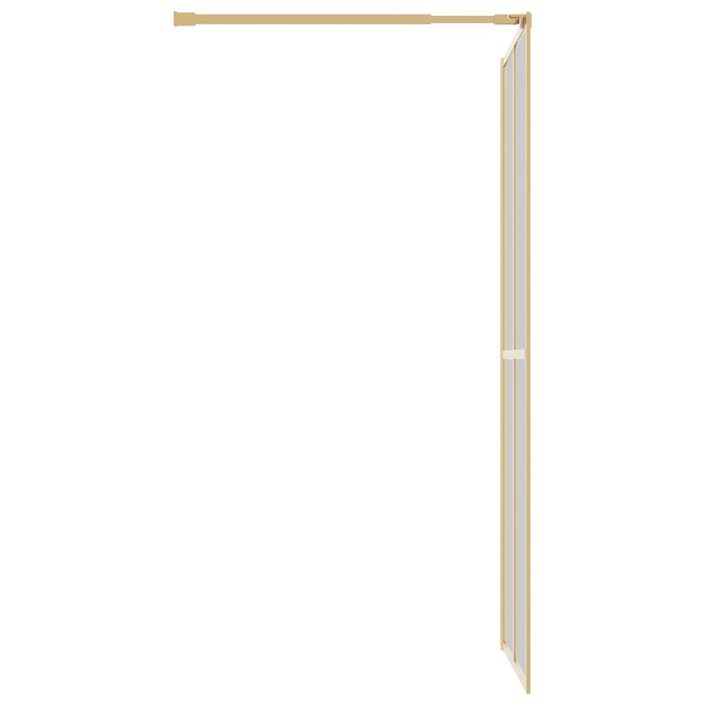 Parete per Doccia Walk-in Vetro Trasparente ESG 90x195 cm Oro