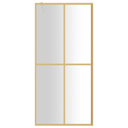 Parete per Doccia Walk-in Vetro Trasparente ESG 100x195 cm Oro - homemem39