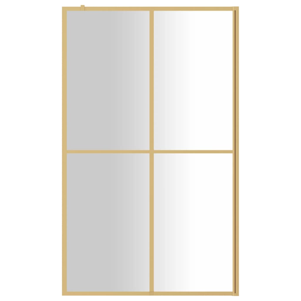 Parete per Doccia Walk-in Vetro Trasparente ESG 118x195 cm Oro | homemem39