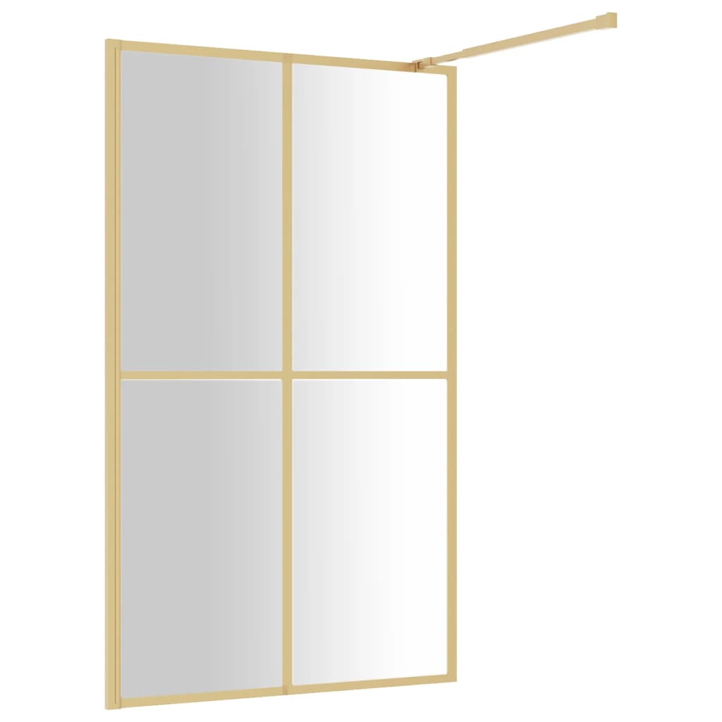 Parete per Doccia Walk-in Vetro Trasparente ESG 118x195 cm Oro | homemem39