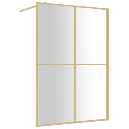 Parete per Doccia Walk-in Vetro Trasparente ESG 140x195 cm Oro