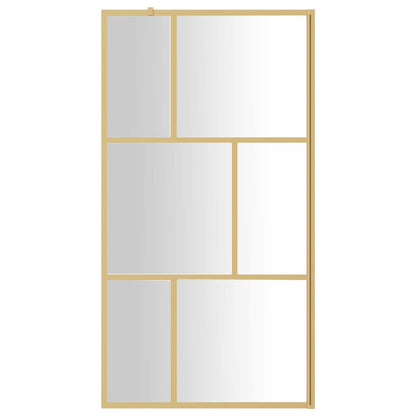 Parete per Doccia Walk-in Vetro Trasparente ESG 100x195 cm Oro - homemem39