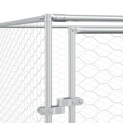Cuccia per Cani da Esterno Argento 2x6x2 m Acciaio Zincato | homemem39