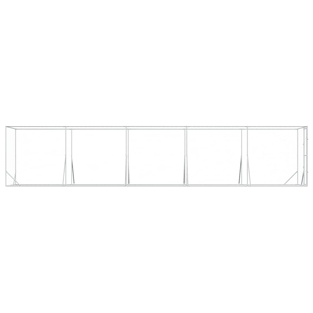 Cuccia per Cani da Esterno Argento 2x10x2 m Acciaio Zincato | homemem39