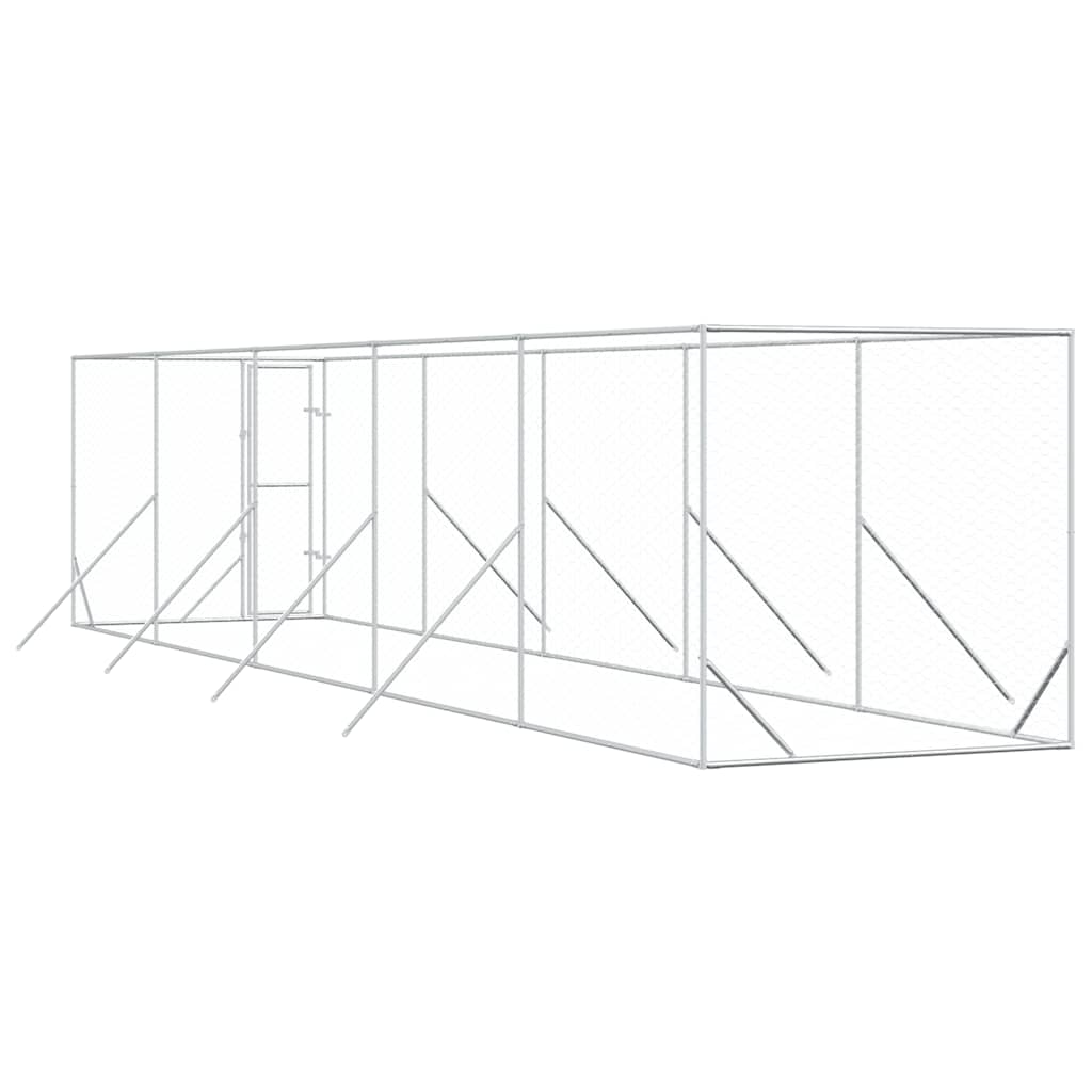 Cuccia per Cani da Esterno Argento 2x10x2 m Acciaio Zincato | homemem39