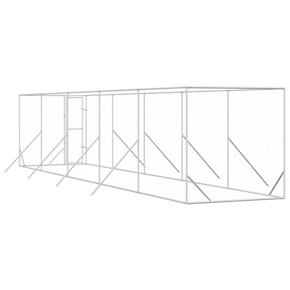 Cuccia per Cani da Esterno Argento 2x10x2 m Acciaio Zincato | homemem39