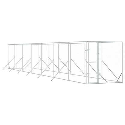 Cuccia per Cani da Esterno Argento 2x14x2 m Acciaio Zincato | homemem39