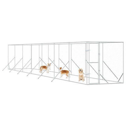 Cuccia per Cani da Esterno Argento 2x14x2 m Acciaio Zincato | homemem39