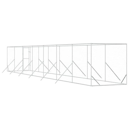 Cuccia per Cani da Esterno Argento 2x14x2 m Acciaio Zincato | homemem39