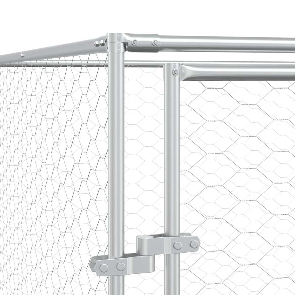 Cuccia per Cani da Esterno Argento 2x14x2 m Acciaio Zincato | homemem39