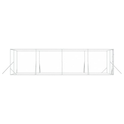 Cuccia per Cani da Esterno Argento 4x8x2 m in Acciaio Zincato | homemem39
