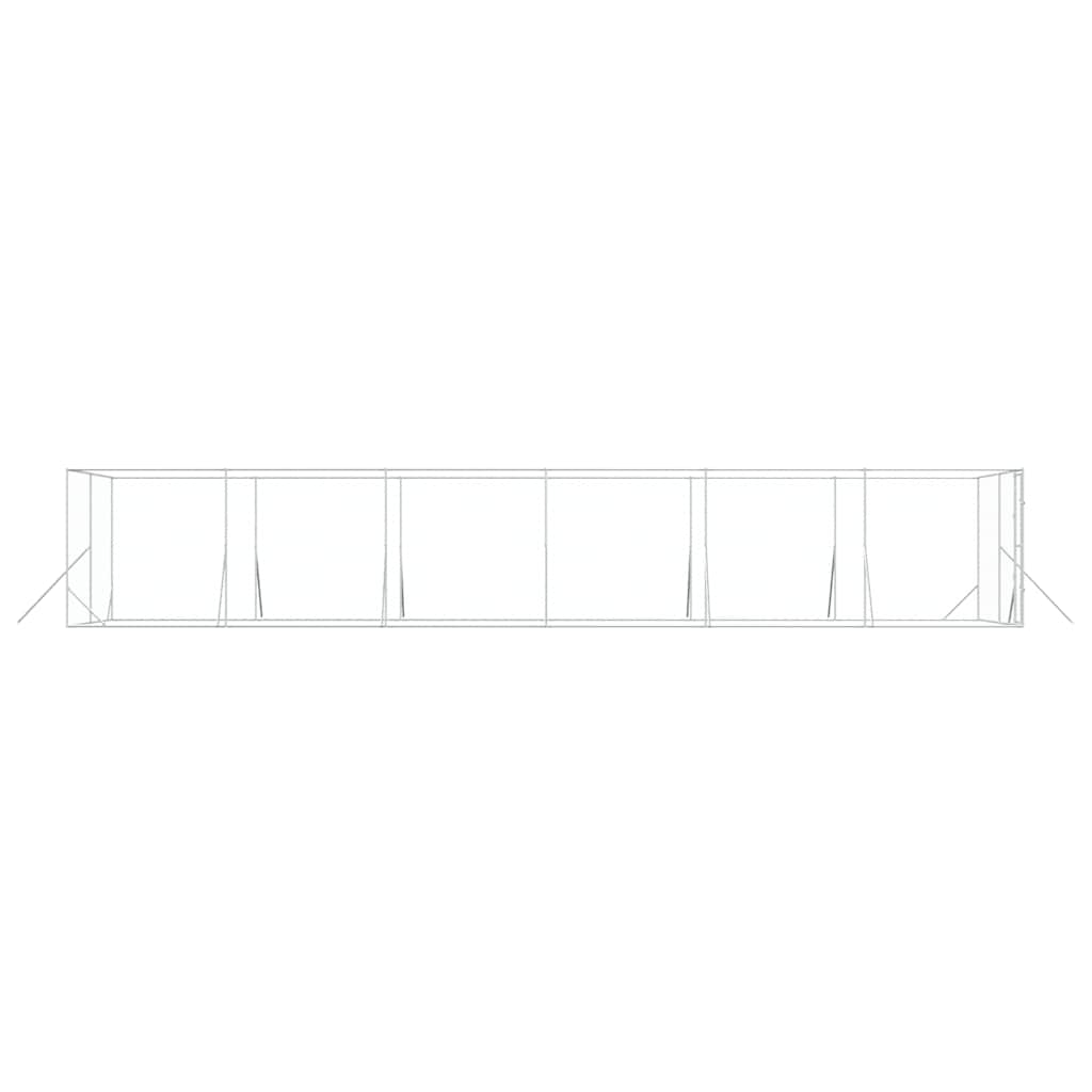 Cuccia per Cani da Esterno Argento 4x12x2 m in Acciaio Zincato | homemem39
