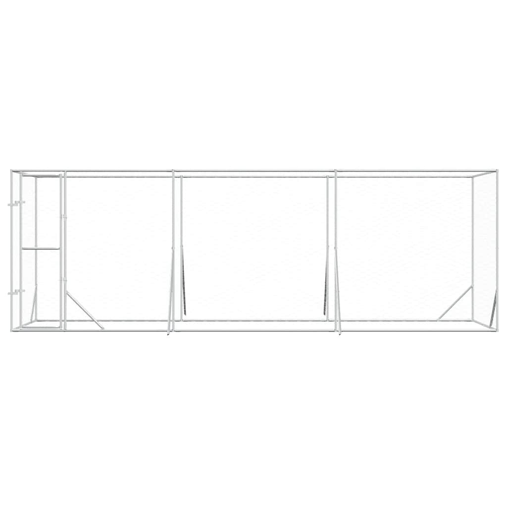 Cuccia per Cani da Esterno Argento 6x2x2 m in Acciaio Zincato | homemem39
