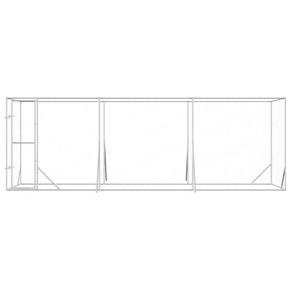 Cuccia per Cani da Esterno Argento 6x2x2 m in Acciaio Zincato | homemem39