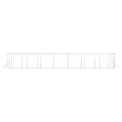 Cuccia per Cani da Esterno Argento 6x14x2 m in Acciaio Zincato | homemem39